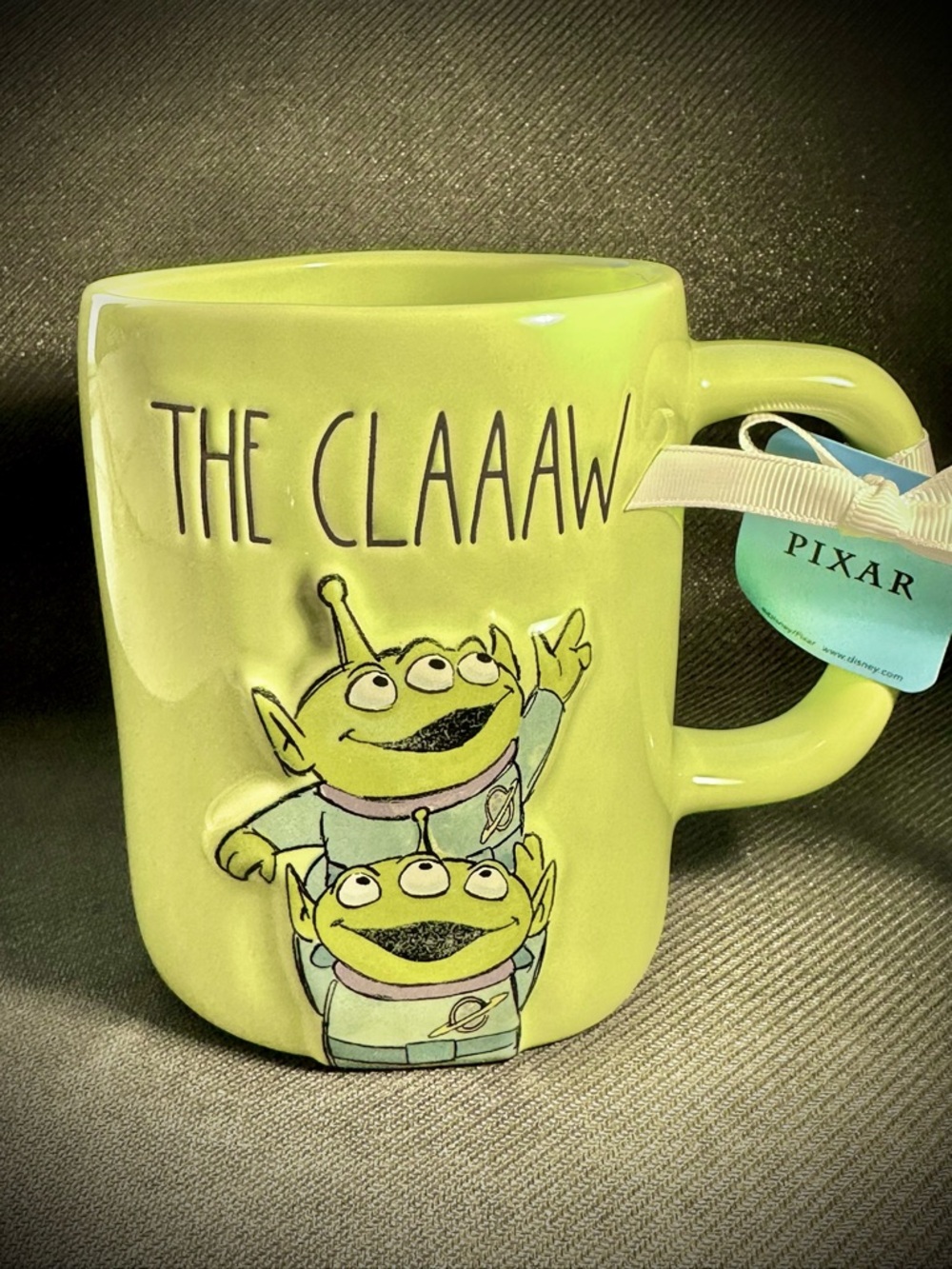 Disney Pixar Toy Story Aliens “The Claaaw” Green Ceramic Mug Rae Dunn NWT